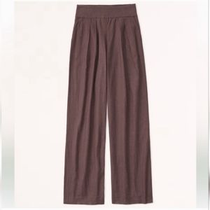 Abercrombie & Fitch linen blend ultra wide leg pant